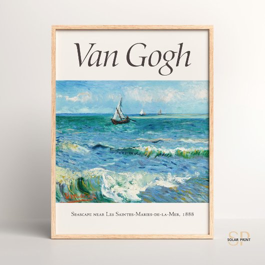 Vincent van Gogh Zeegezicht in de buurt van Les Sa Poster