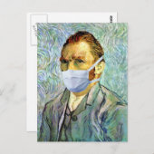 Vincent Van Gogh zelf portret met maskerspleet Briefkaart (Voorkant / Achterkant)