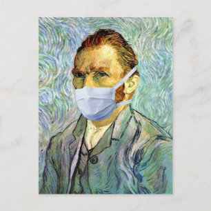 Vincent Van Gogh zelf portret met maskerspleet Briefkaart