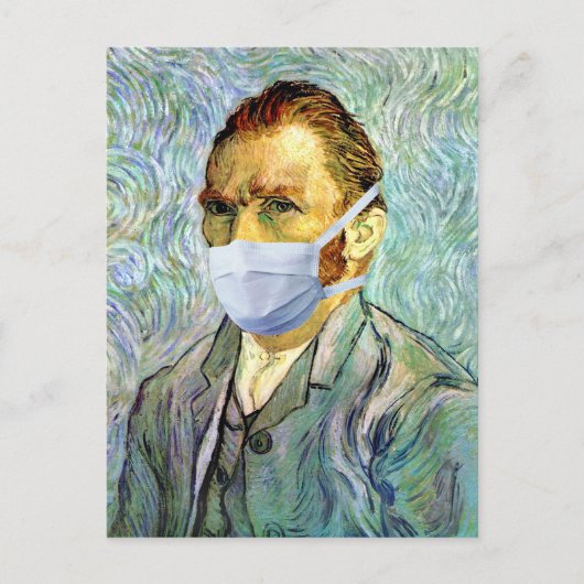 Vincent Van Gogh zelf portret met maskerspleet Briefkaart (Voorkant)