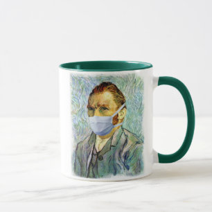 Vincent Van Gogh zelf portret met maskerspleet Mok
