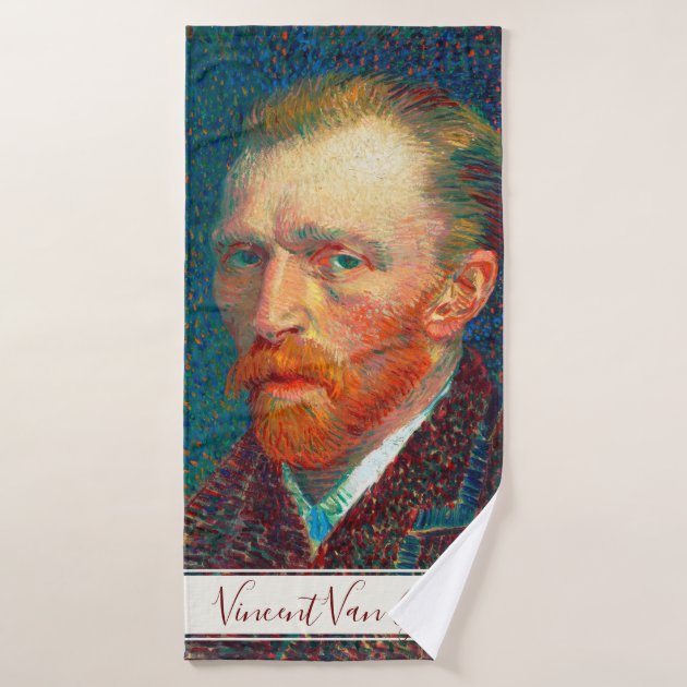 Vincent Van Gogh zelf portretteert levendige kunst Bad Handdoek | Zazzle.nl