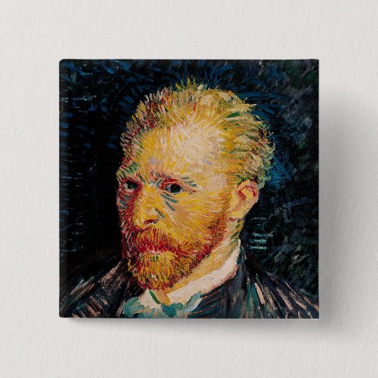 Vincent van Gogh | Zelfportret, 1887 Vierkante Button 5,1 Cm (Voorkant)