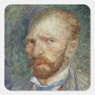 Vincent van Gogh   Zelfportret, 1887 Vierkante Sticker