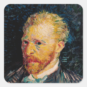 Vincent van Gogh   Zelfportret, 1887 Vierkante Sticker