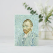 Vincent Van Gogh Zelfportret 1889 Blauw schilderij Briefkaart (Staand voorkant)