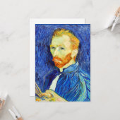 Vincent van Gogh - Zelfportret, 1889, Kaart (Voorkant / Achterkant in situ)