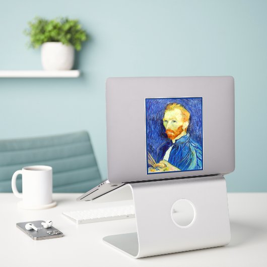 Vincent van Gogh - Zelfportret, 1889, Sticker (Laptop op bureau)