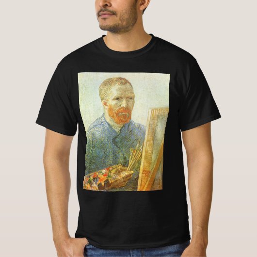 Vincent van Gogh - Zelfportret aan de ezel T-shirt (Voorkant)