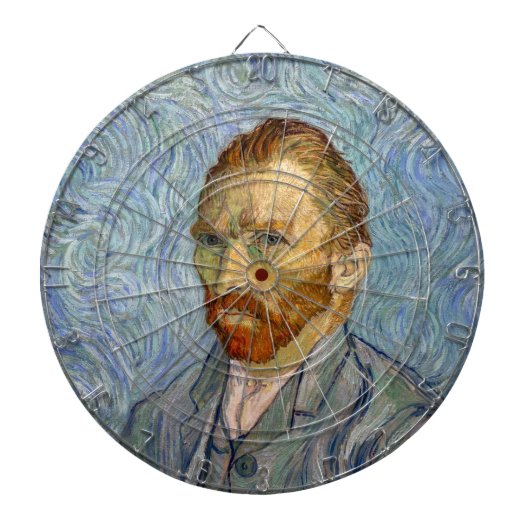 Vincent Van Gogh - Zelfportret Dartbord (Voorkant)