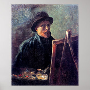 Vincent Van Gogh - Zelfportret donkere vilt hoed Poster