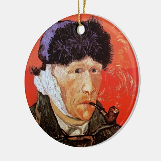 Vincent van Gogh - zelfportret met gebandatuurde o Keramisch Ornament (Links)