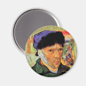 Vincent van Gogh - zelfportret met gebandatuurde o Magneet (Voorkant / Achterkant)