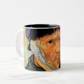 Vincent van Gogh - zelfportret met gebandatuurde o Tweekleurige Koffiemok (Voorkant links)