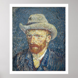 Vincent van Gogh   ZelfPortret met Gevoeld Pet Poster