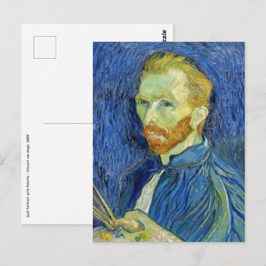 Vincent van Gogh - Zelfportret met palet Briefkaart (Voorkant / Achterkant)