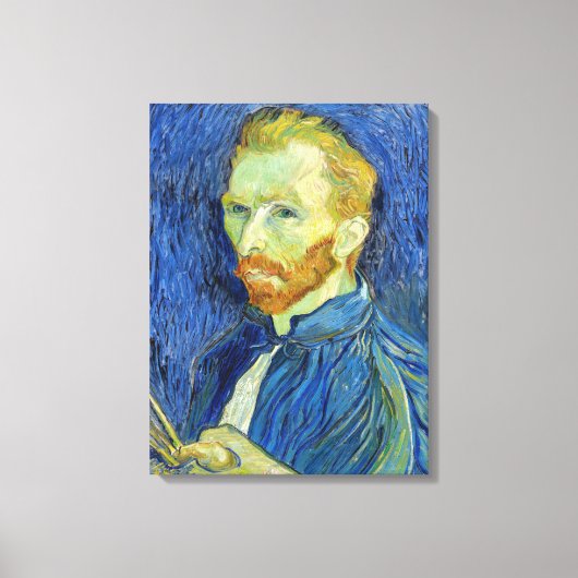 Vincent van Gogh - Zelfportret met palet Canvas Afdruk (Voorkant)