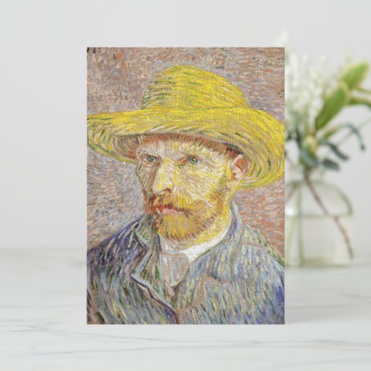 Vincent van Gogh - Zelfportret met Pet Bedankkaart (Staand voorkant)
