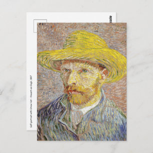Vincent van Gogh - Zelfportret met Pet Briefkaart
