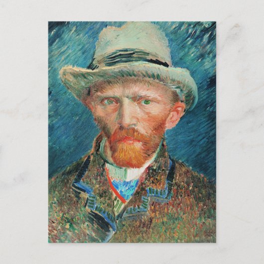 Vincent van Gogh, Zelfportret met Pet Briefkaart (Voorkant)