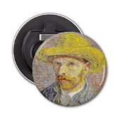 Vincent van Gogh - Zelfportret met Pet Button Flesopener (Voorkant)