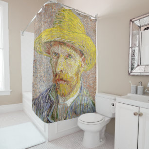 Vincent van Gogh - Zelfportret met Pet Douchegordijn