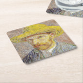 Vincent van Gogh - Zelfportret met Pet Kartonnen Onderzetters (Schuin)