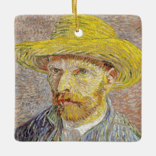 Vincent van Gogh - Zelfportret met Pet Keramisch Ornament (Voorkant)