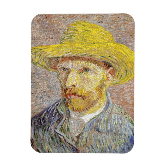 Vincent van Gogh - Zelfportret met Pet Magneet (Verticaal)