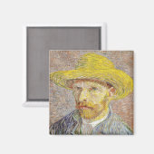 Vincent van Gogh - Zelfportret met Pet Magneet (Voorkant / Achterkant)