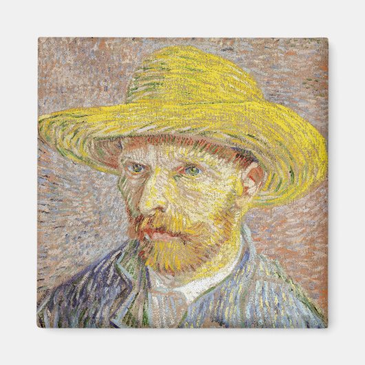 Vincent van Gogh - Zelfportret met Pet Magneet (Voorkant)