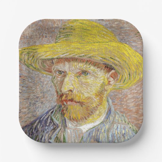 Vincent van Gogh - Zelfportret met Pet Papieren Bordje (Voorkant)