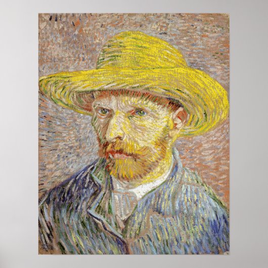 Vincent van Gogh - Zelfportret met Pet Poster (Voorkant)