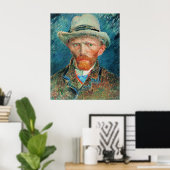 Vincent van Gogh, Zelfportret met Pet Poster (Thuiskantoor)