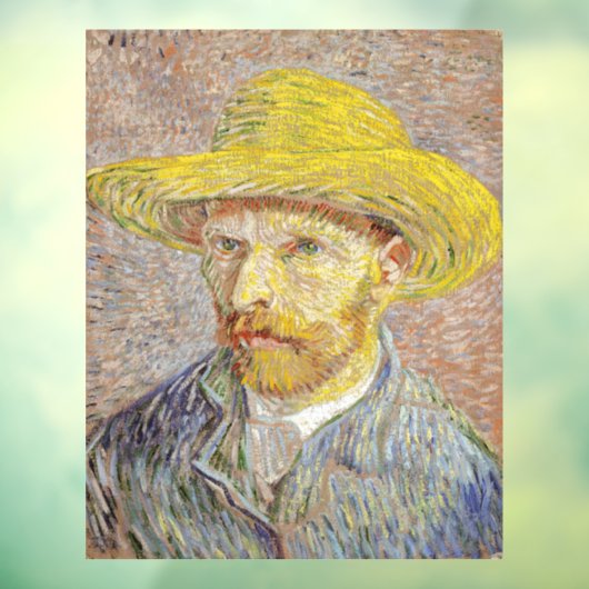 Vincent van Gogh - Zelfportret met Pet Raamsticker (Vel 3)