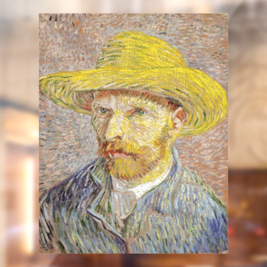 Vincent van Gogh - Zelfportret met Pet Raamsticker (Vel 2)