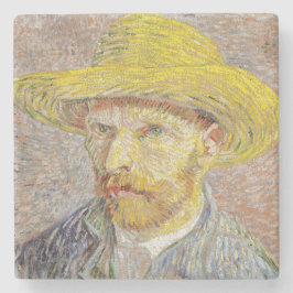 Vincent van Gogh - Zelfportret met Pet Stenen Onderzetter
