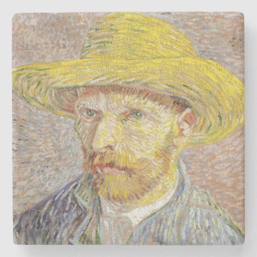 Vincent van Gogh - Zelfportret met Pet Stenen Onderzetter (Voorkant)