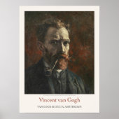 Vincent van Gogh Zelfportret met Pijp Art Print (Voorkant)
