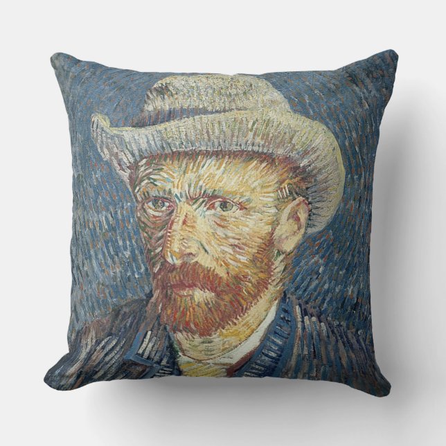 Vincent van Gogh | Zelfportret met smelt Pet Kussen (Voorkant)