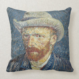 Vincent van Gogh   Zelfportret met smelt Pet Kussen