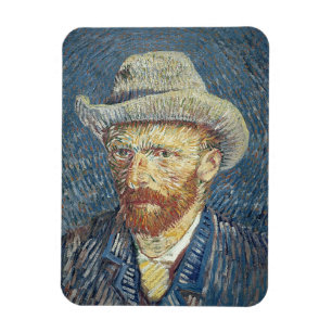 Vincent van Gogh Zelfportret met smelt Pet Magneet