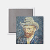 Vincent van Gogh | Zelfportret met smelt Pet Magneet (Voorkant / Achterkant)
