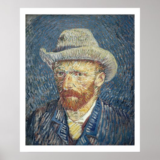 Vincent van Gogh | Zelfportret met smelt Pet Poster (Voorkant)