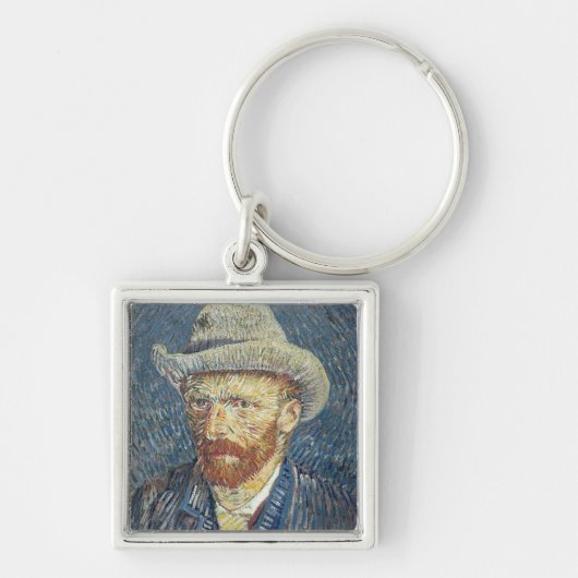 Vincent van Gogh | Zelfportret met smelt Pet Sleutelhanger (Voorkant)