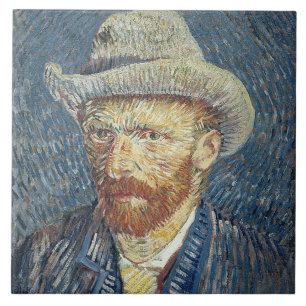 Vincent van Gogh   Zelfportret met smelt Pet Tegeltje
