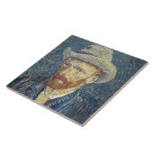 Vincent van Gogh | Zelfportret met smelt Pet Tegeltje (Zijkant)