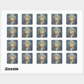 Vincent van Gogh | Zelfportret met smelt Pet Vierkante Sticker (Vel)