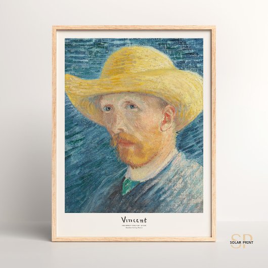 Vincent van Gogh Zelfportret met stro Pet Kunst Poster