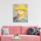 Vincent van Gogh - Zelfportret met strohoed Canvas Afdruk (Insitu (Woonkamer))